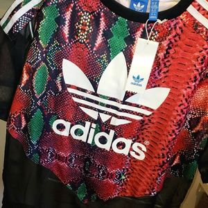 *BNWT* Adidas Snake Print Jersey Top🐍